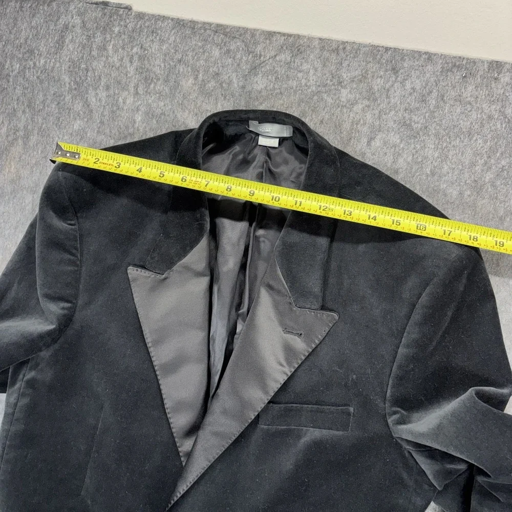 NOAK Velvet Tuxedo Men's 44 Pants 36 x 30 Black ASOS Peak‎ Lapel
